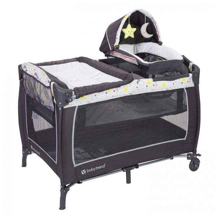 Berco-Cercado-Portatil-com-Dossel-e-2-Brinquedos-de-Pelucia-foto-0