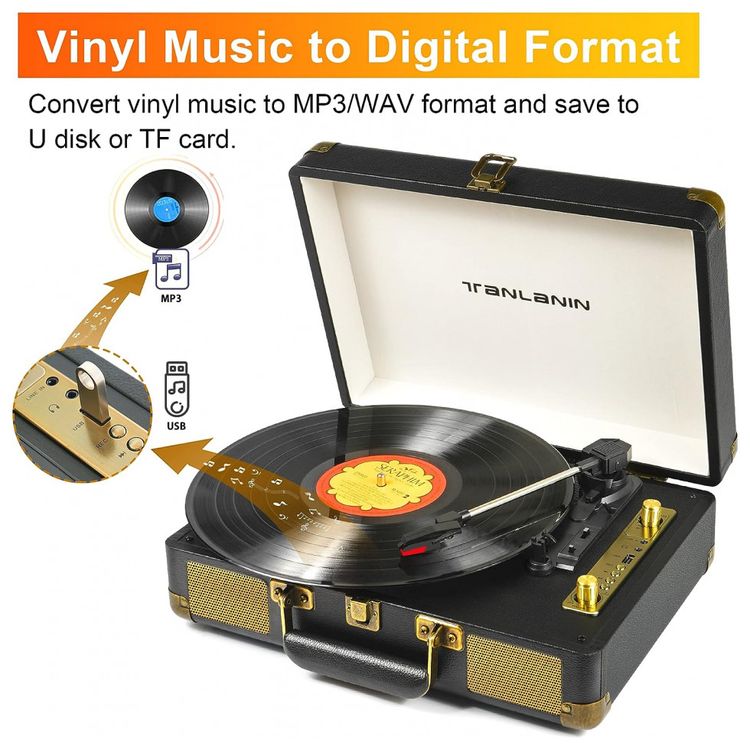 TANLANIN-TE-2026BK-Vitrola-Toca-Discos-Retro-3-Velocidades-foto-4