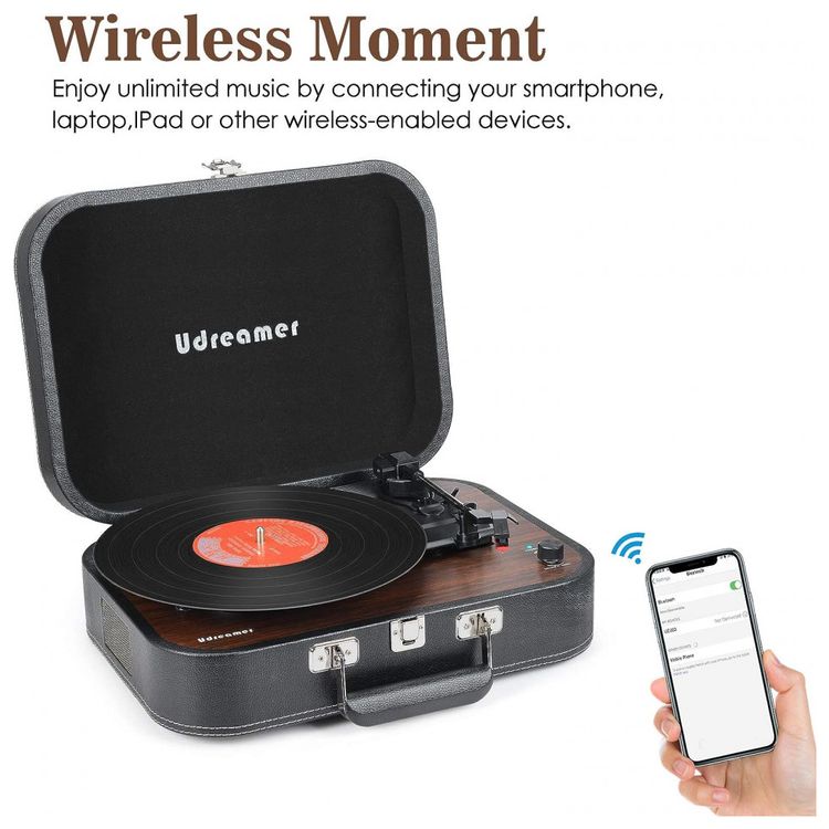 Udreamer-UD002-Vitrola-Toca-Discos-Retro-3-Velocidades-com-foto-1