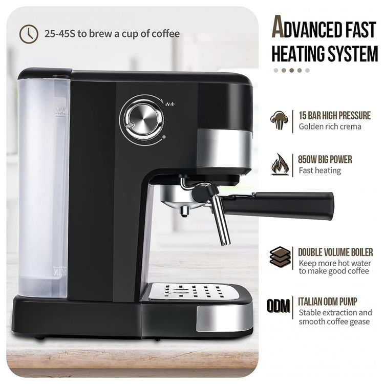 Cafeteira-Eletrica-Expresso-Automatica-1.5L-15-Bar-de-Aco-foto-2