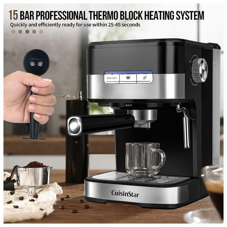 Cafeteira-Eletrica-Expresso-Automatica-1.5L-15-Bar-de-Aco-foto-4
