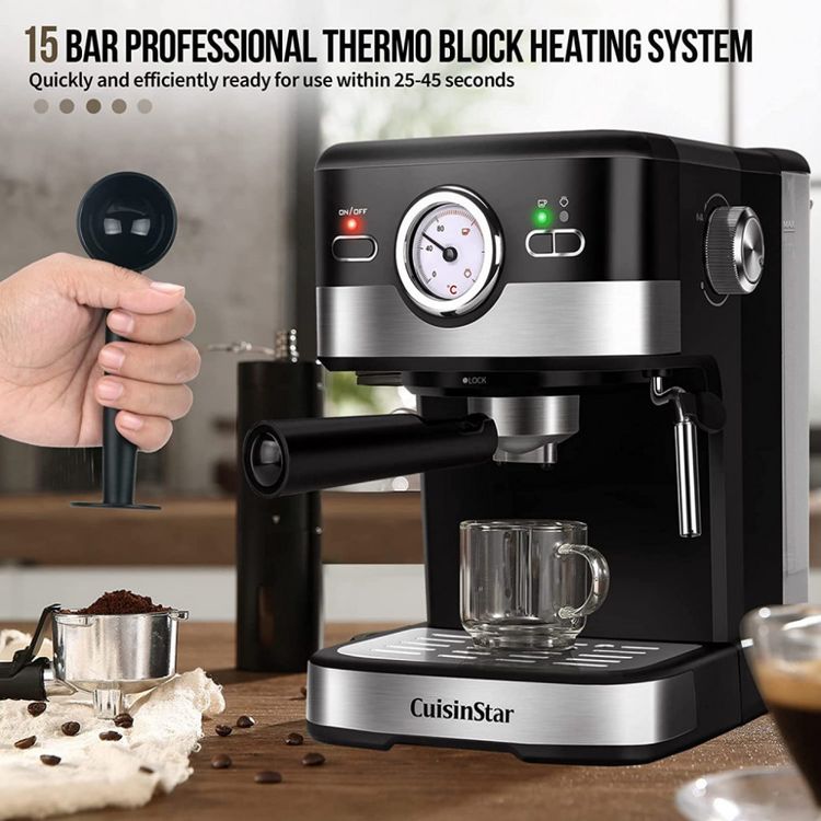 Cuisinstar-Maquina-de-Cafe-Expresso-Automatica-1.5L-15-Bar-foto-3