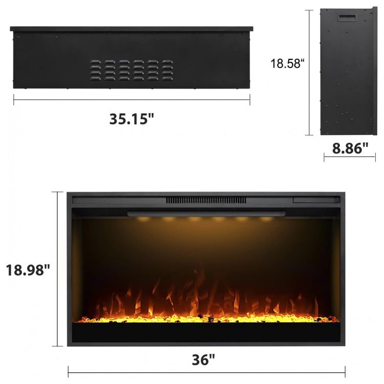 Mystflame-Lareira-Eletrica-de-Embutir-A62x83L-com-Controle-foto-2
