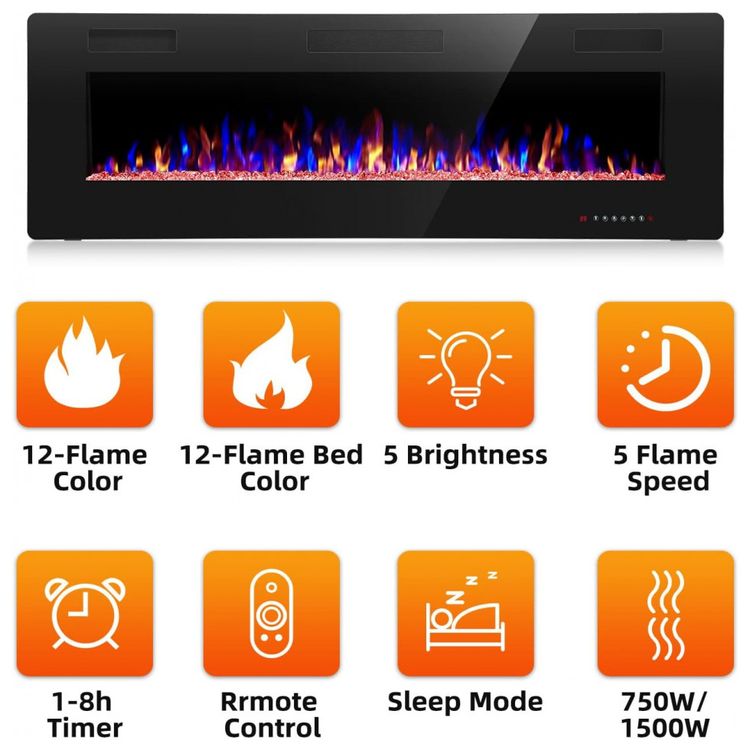 Crzoe-Jx-830C3-Lareira-Eletrica-de-Embutir-A76x45L-Controle-foto-2
