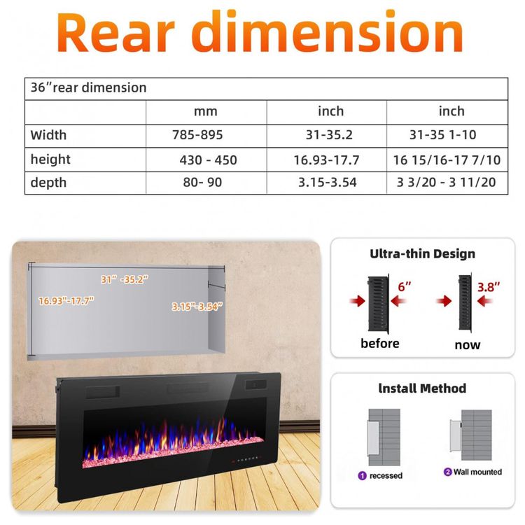 Crzoe-Jx-830C3-Lareira-Eletrica-de-Embutir-A76x45L-Controle-foto-5