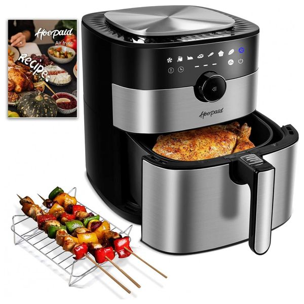 Hoepaid-Fritadeira-Eletrica-AirFryer-com-8-Funcoes-3.4L-de-foto-0