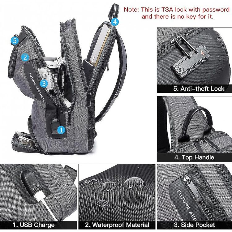 Mochila-para-Laptop-com-Porta-Carregador-USB-BANGE-Cinza-foto-2