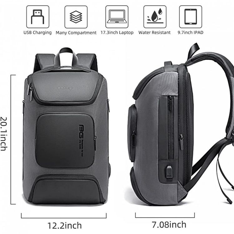 Mochila-para-Laptop-com-Porta-Carregador-USB-BANGE-Cinza-foto-1