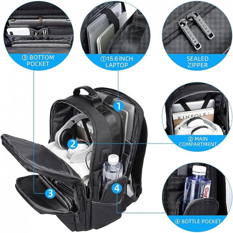 BANGE-Mochila-para-Laptop-com-Porta-Carregador-USB--Preto-foto-1