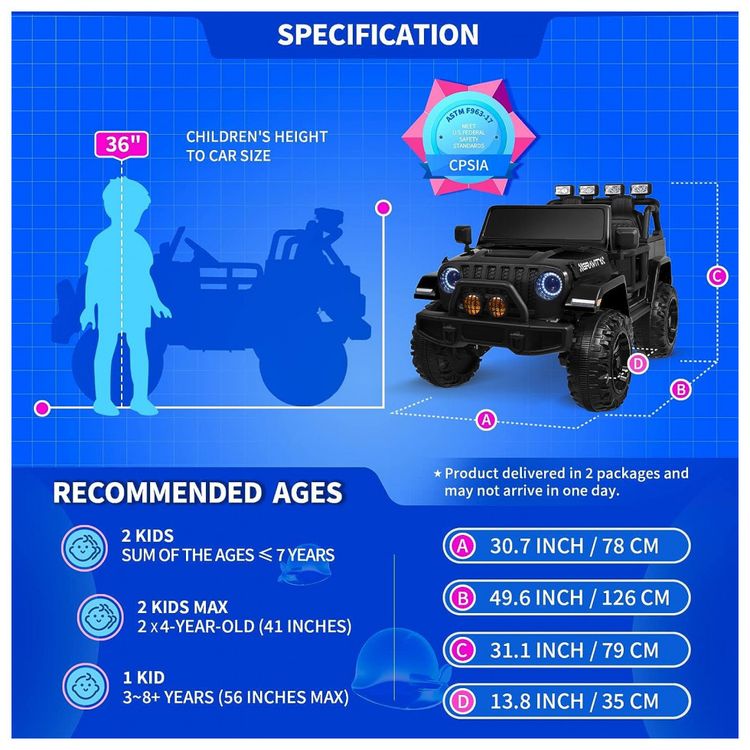 Carro-Eletrico-Jeep-24V-Recarregavel-para-Criancas-2-foto-3