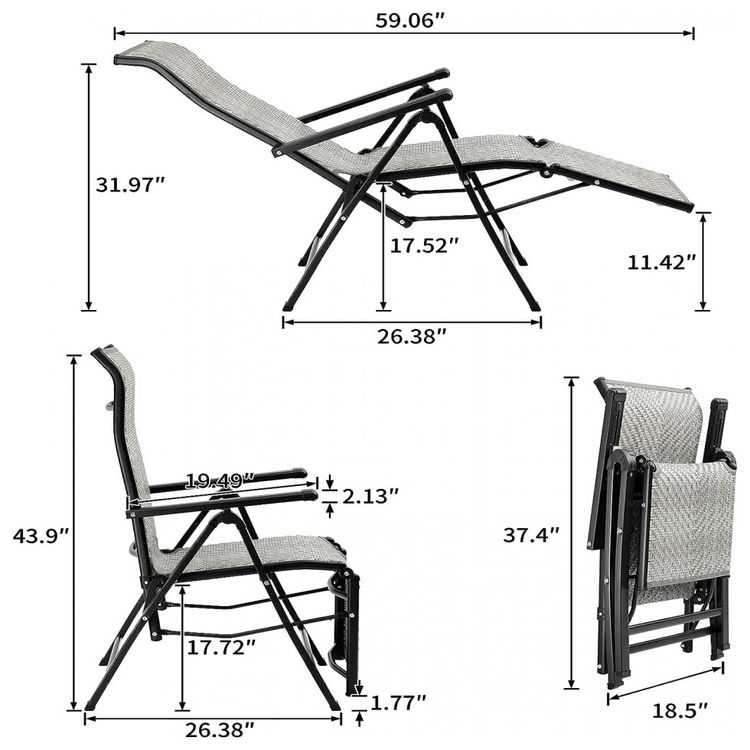 Cadeira-Reclinavel-Ajustavel-Gravidade-Zero-com-Apoio-de-foto-3