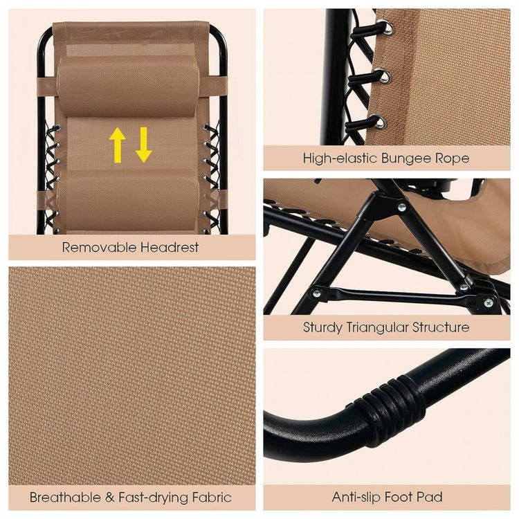 Goplus-Cadeira-Reclinavel-Ajustavel-Gravidade-Zero-com-Apoio-foto-5