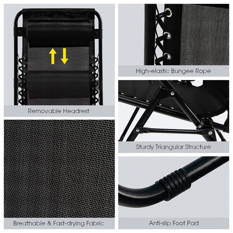 Goplus-Cadeira-Reclinavel-Ajustavel-Gravidade-Zero-com-Apoio-foto-5