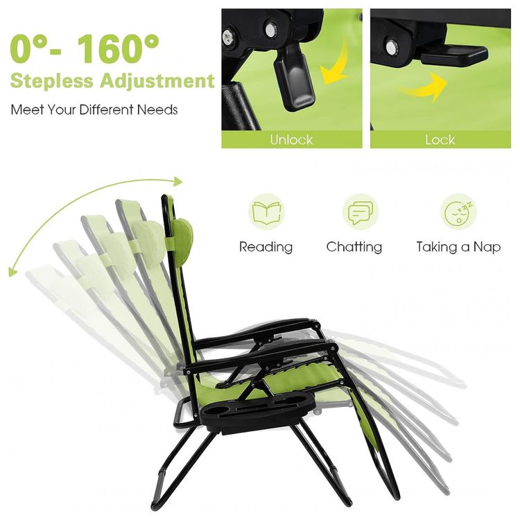 Goplus-Cadeira-Reclinavel-Ajustavel-Gravidade-Zero-com-Apoio-foto-3