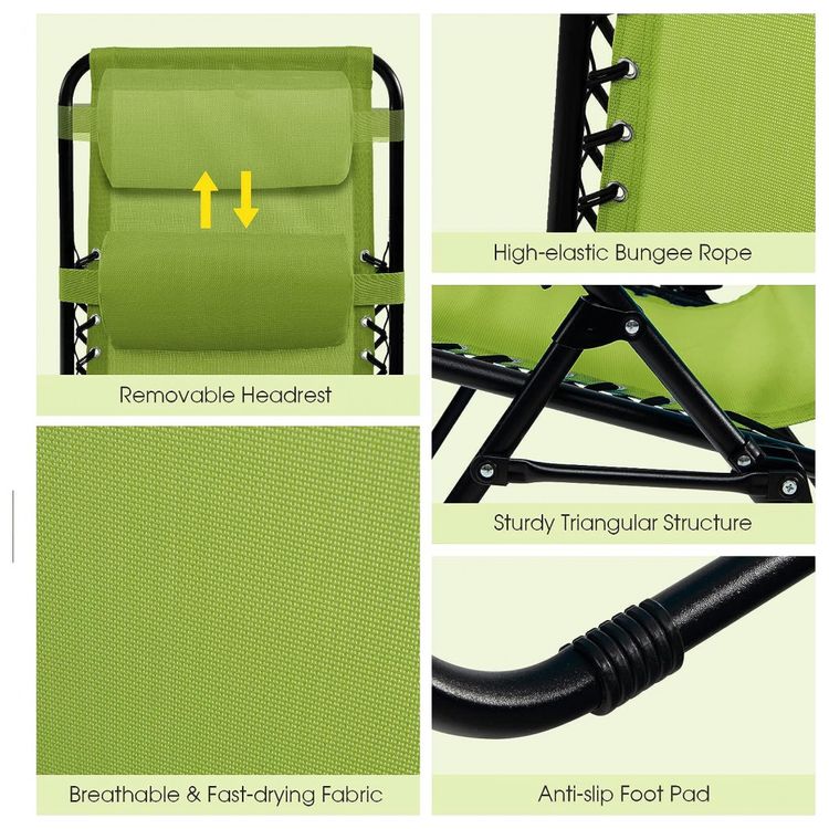 Goplus-Cadeira-Reclinavel-Ajustavel-Gravidade-Zero-com-Apoio-foto-5