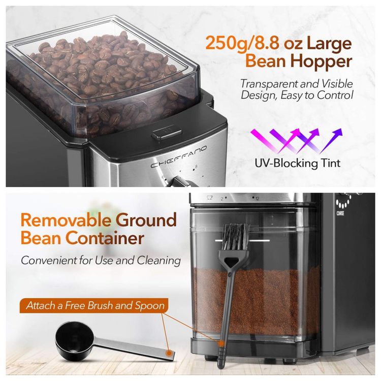 Burr-Moedor-de-Cafe-Eletrico-17-Niveis-de-Moagem-ate-250g-foto-3