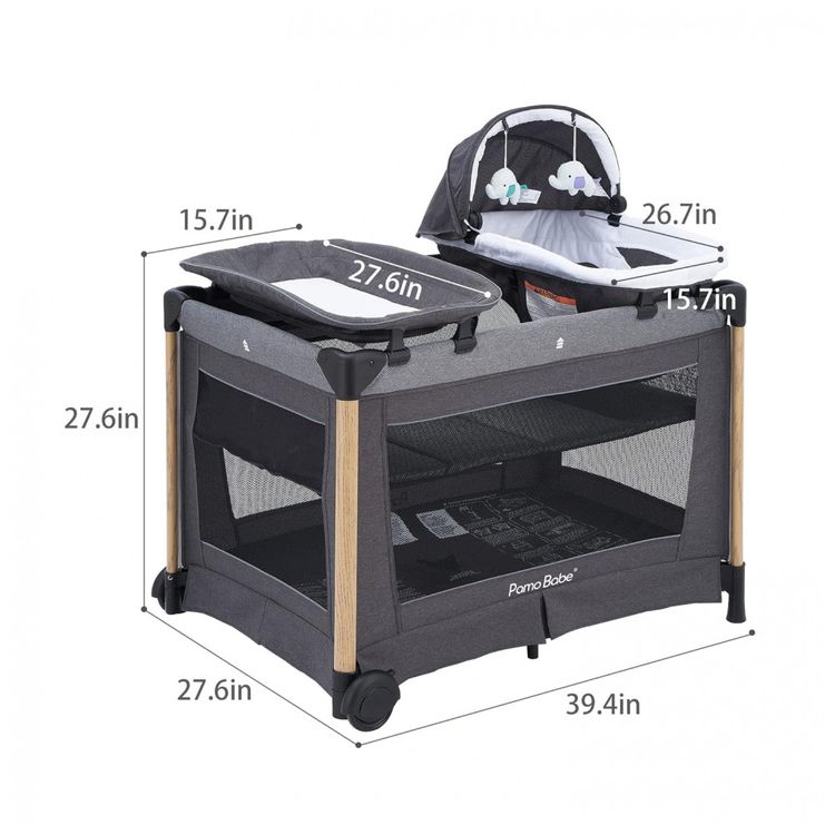 Berco-Cercado-Portatil-com-Colchao-Dobravel-Trocador-Grande-foto-1