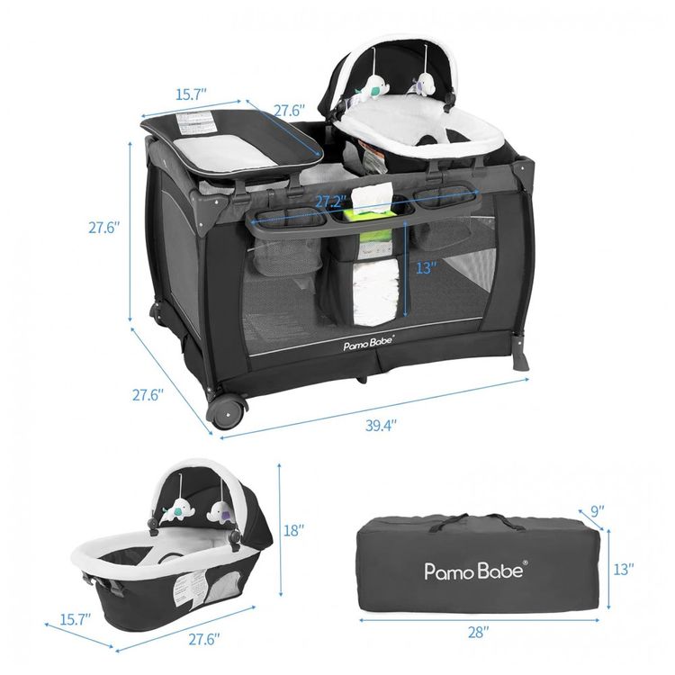 Berco-Cercado-Portatil-com-Cercadinho-Dobravel-para-Bebes-foto-4