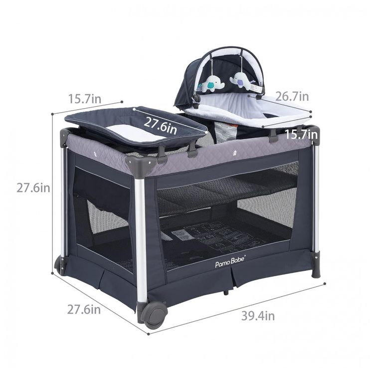 Berco-Cercado-Portatil-com-Colchao-Dobravel-Trocador-Grande-foto-1