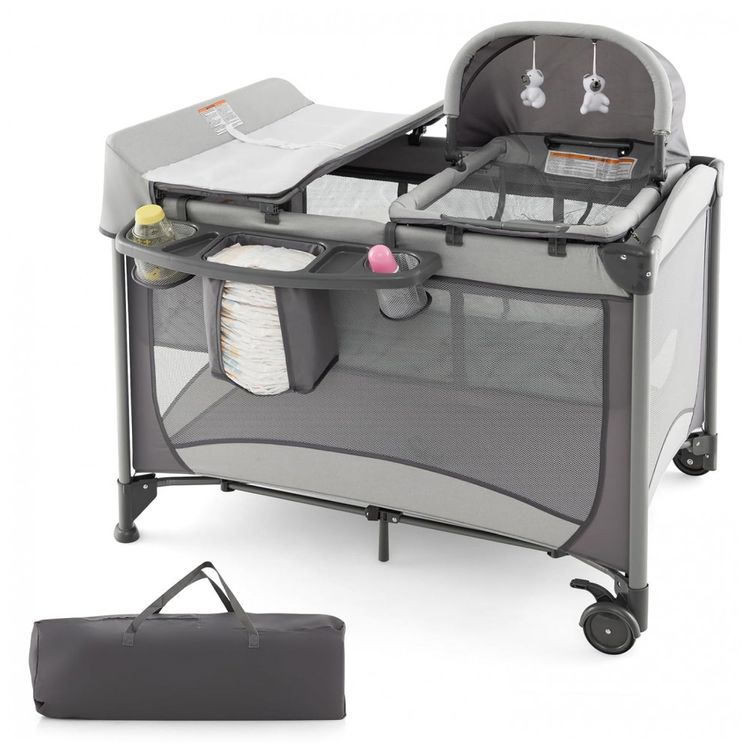 Berco-Cercado-Portatil-4-em-1-com-Trocador-Removivel-Cesta-foto-0
