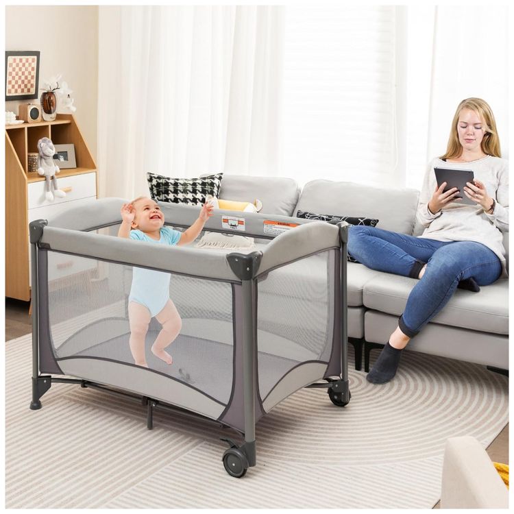 Berco-Cercado-Portatil-4-em-1-com-Trocador-Removivel-Cesta-foto-2