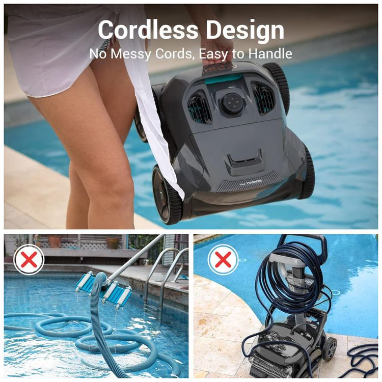 Robo-Limpador-de-Piscina-com-Sistema-de-Motor-Quadruplo-a-foto-1
