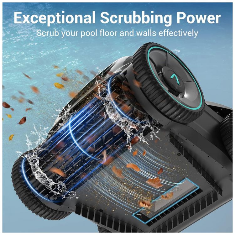 Robo-Limpador-de-Piscina-com-Sistema-de-Motor-Quadruplo-a-foto-2