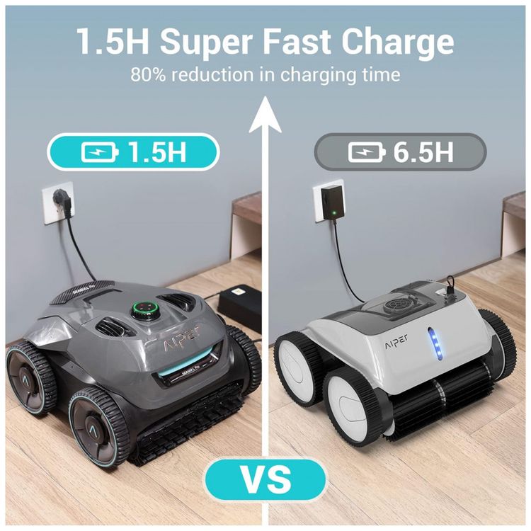 Robo-Limpador-de-Piscina-com-Sistema-de-Motor-Quadruplo-a-foto-5