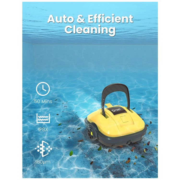 Robo-Limpador-de-Piscina-sem-Fio-com-Succao-Potente-Motor-foto-2