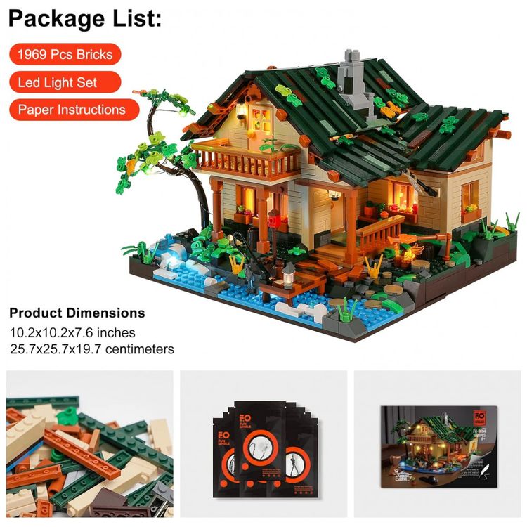 Kit-de-Construcao-Lakeside-Lodge-com-Luz-LED-e-1969-Pecas-foto-5