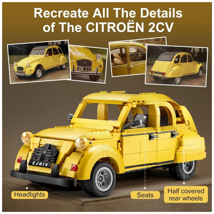 Kit-de-Construcao-Carro-de-Corrida-Citroen-2CV-com-298-foto-3