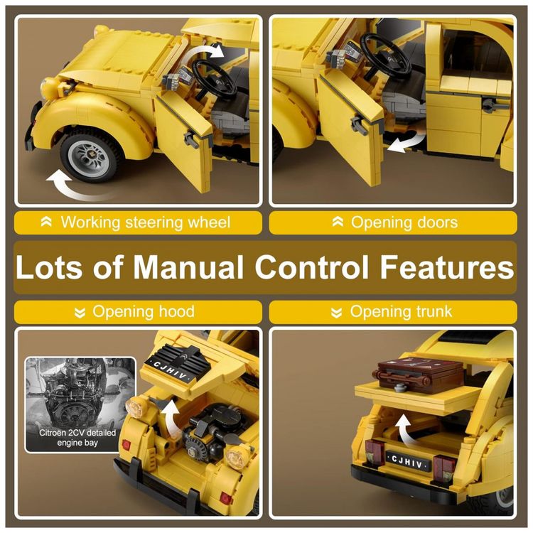 Kit-de-Construcao-Carro-de-Corrida-Citroen-2CV-com-298-foto-4