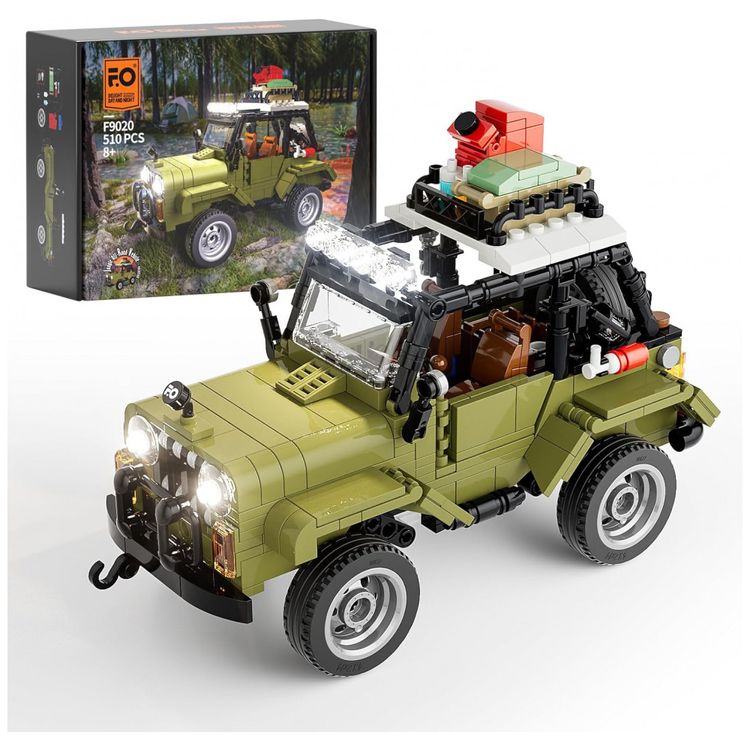 Kit-de-Construcao-Carro-Jungle-Off-Roader-SUV-com-Luz-LED-e-foto-0