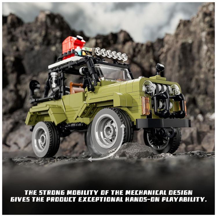 Kit-de-Construcao-Carro-Jungle-Off-Roader-SUV-com-Luz-LED-e-foto-2