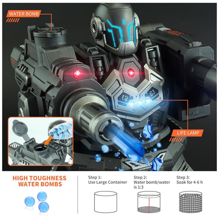 Robo-de-Batalha-Rotativo-360-Graus-com-Sons-e-Luzes-para-foto-3