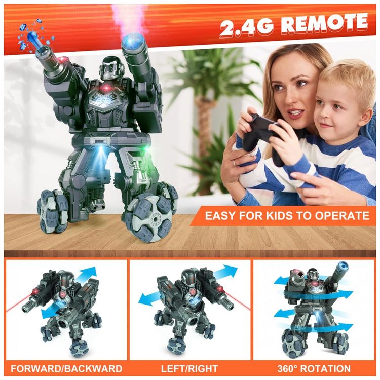 Robo-de-Batalha-Rotativo-360-Graus-com-Sons-e-Luzes-para-foto-4