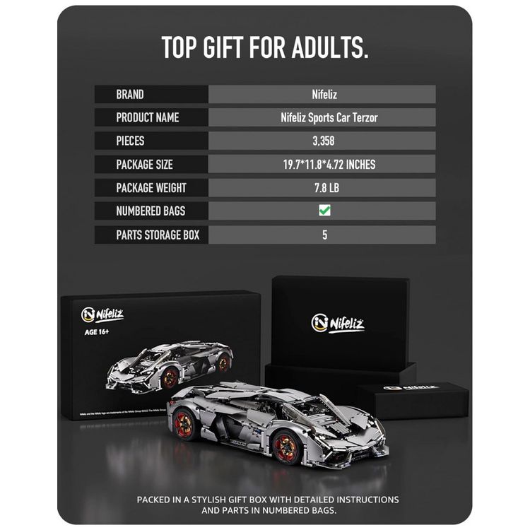 Kit-de-Construcao-Carro-de-Corrida-Sports-Car-Terzor-com-foto-4