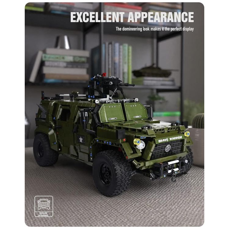 Kit-de-Construcao-Carro-Militar-Guerreiro-com-3175-Pecas-foto-1