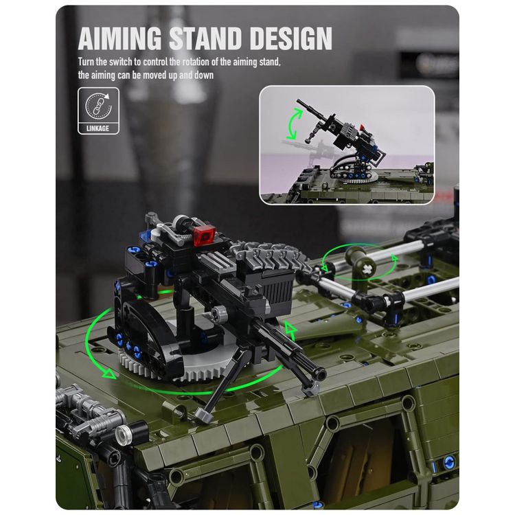 Kit-de-Construcao-Carro-Militar-Guerreiro-com-3175-Pecas-foto-3