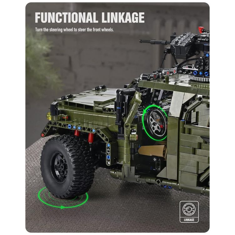 Kit-de-Construcao-Carro-Militar-Guerreiro-com-3175-Pecas-foto-5