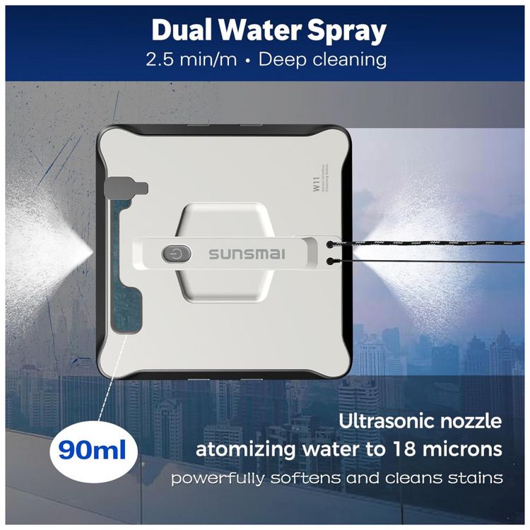 Robo-Limpa-Vidros-Inteligente-com-Spray-de-Agua-Duplo-e-foto-2