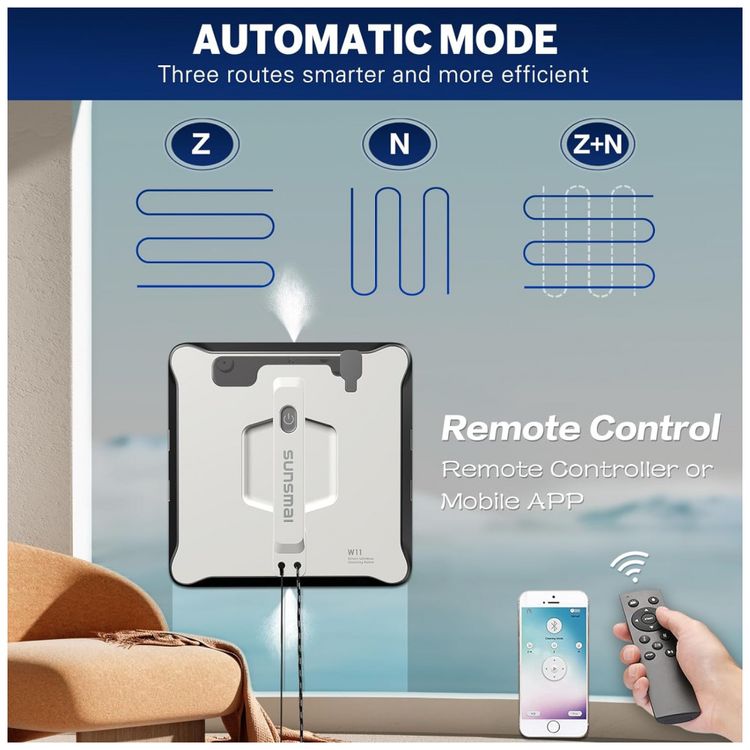 Robo-Limpa-Vidros-Inteligente-com-Spray-de-Agua-Duplo-e-foto-3