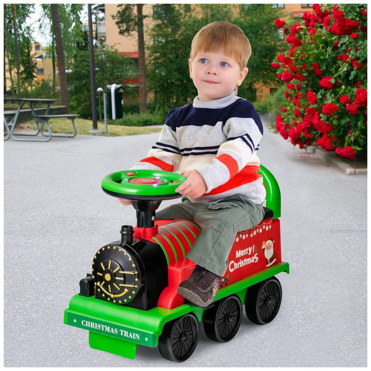 Trem-Eletrico-Infantil-a-Bateria-6V-com-Trilhos-Assento-foto-3