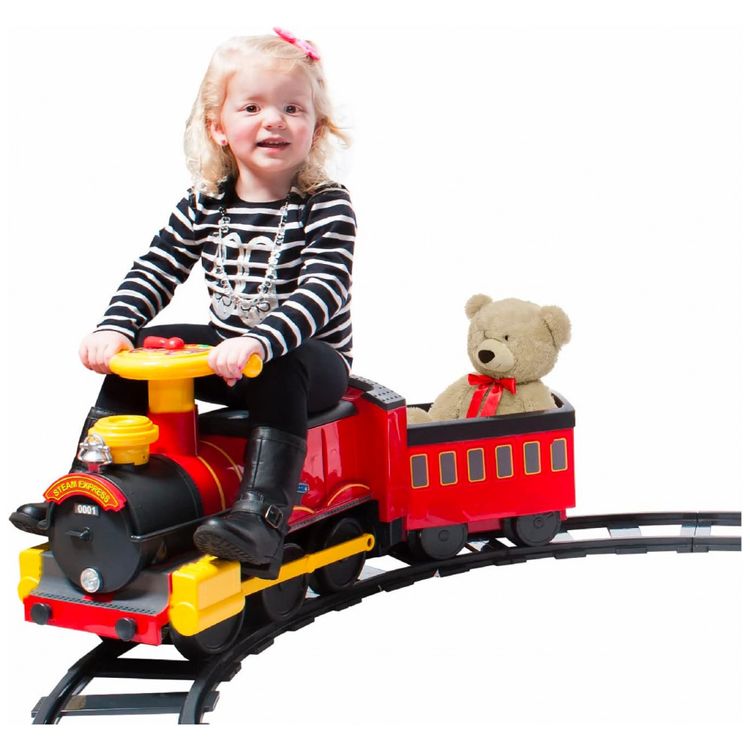 Trem-Eletrico-Infantil-com-Vapor-Frio-Real-Trilhos-Farois-foto-0