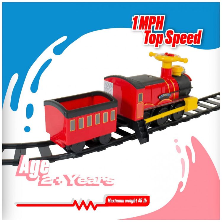 Trem-Eletrico-Infantil-com-Vapor-Frio-Real-Trilhos-Farois-foto-2