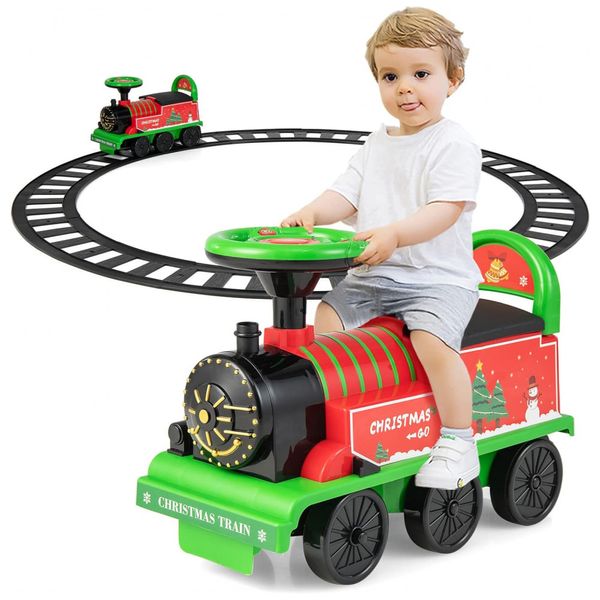 Trem-Eletrico-Infantil-a-Bateria-6V-com-Luzes-e-Sons-Apoios-foto-0