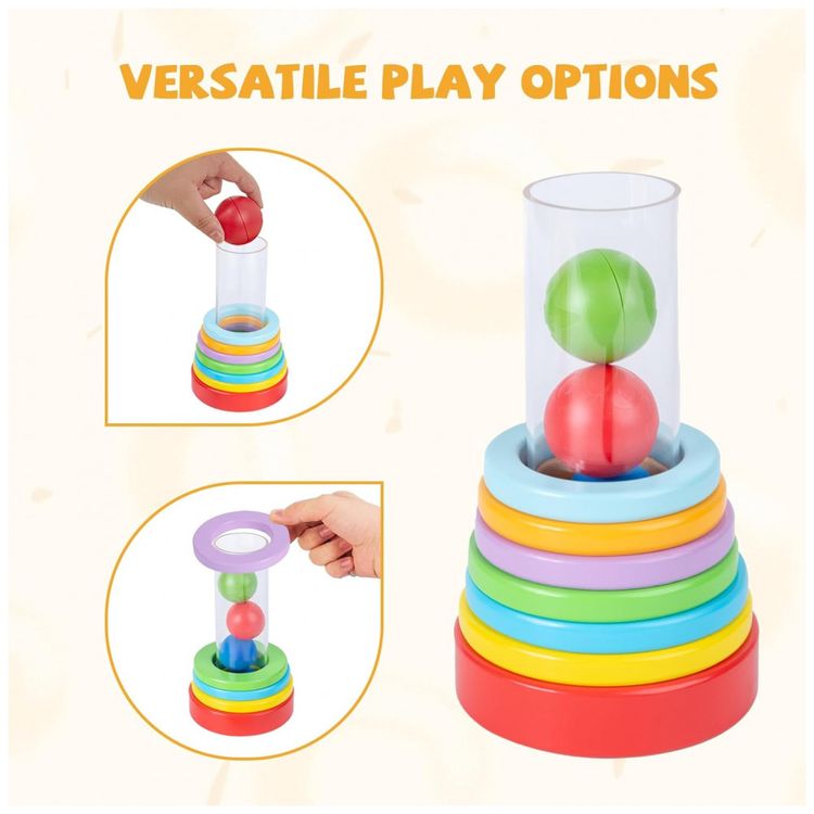 Brinquedo-Montessori-Interativo-Aneis-de-Empilhar-para-Bebes-foto-3