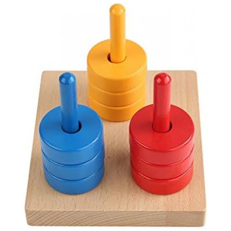 Brinquedo-Montessori-Discos-Coloridos-para-Criancas-0-a-3-foto-1