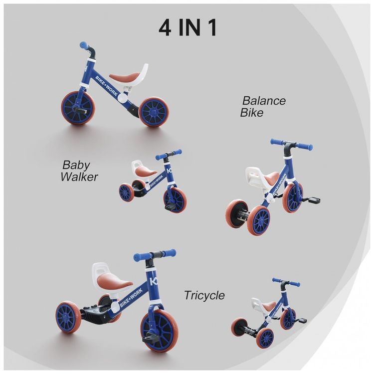 Triciclo-Infantil-4-em-1-com-Pedal-Removivel-para-Criancas-foto-2