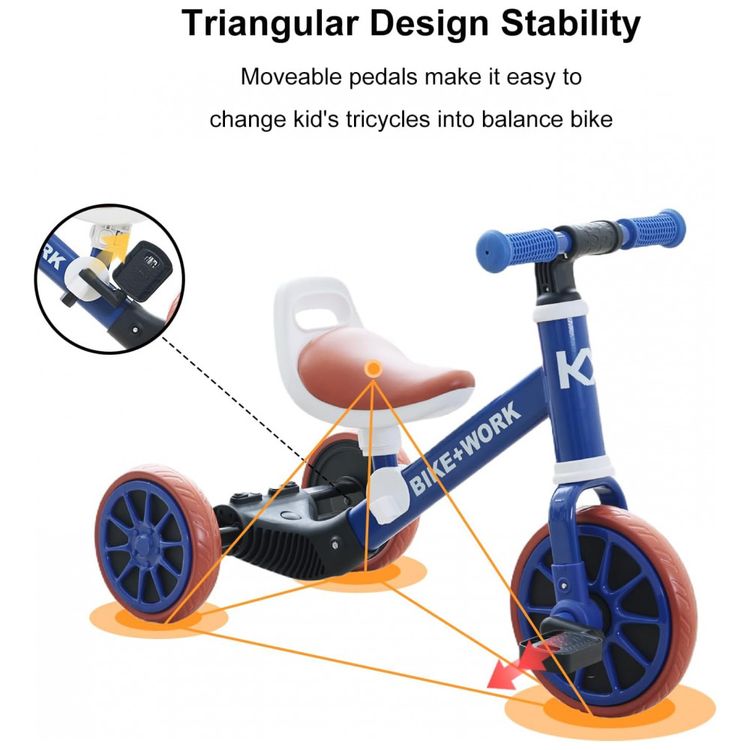 Triciclo-Infantil-4-em-1-com-Pedal-Removivel-para-Criancas-foto-3